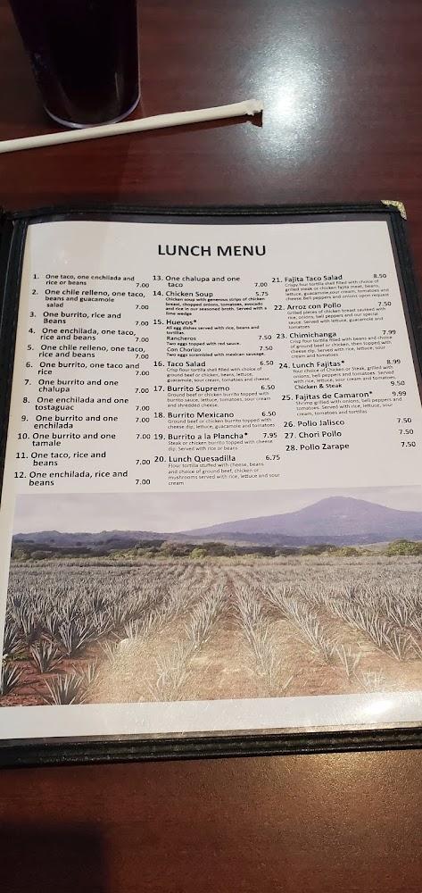 Agave Mexican Restaurant Menu image 3
